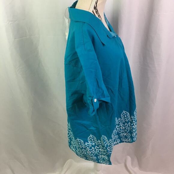 East 5th Button Down Short Sleeve Shirt Luella Border PXL - Picture 4 of 15